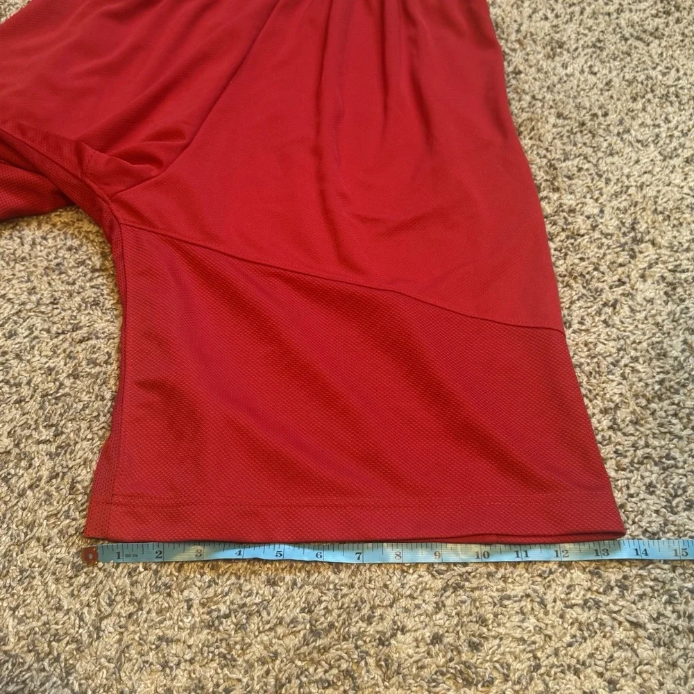 Nike Jordan shorts Mens Sz M Red Activewear Drawstring Stretch Baggy Basketball